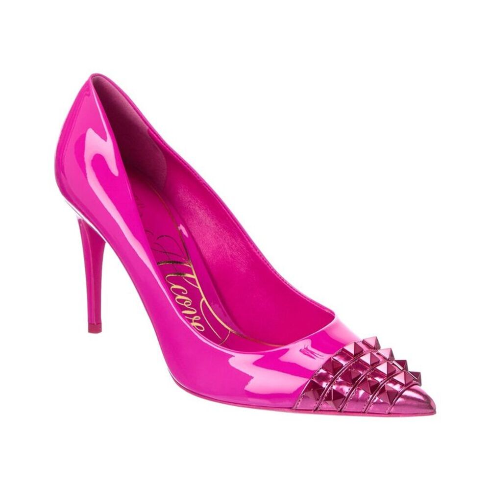 Valentino Rockstud Alcove 90 Patent Pump, Pink